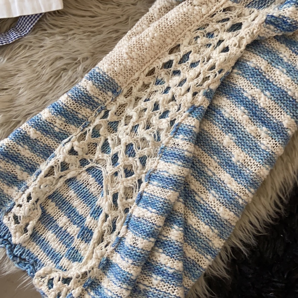 Free People Crochet Knit Sweater Sz S - Picture 4 of 5
